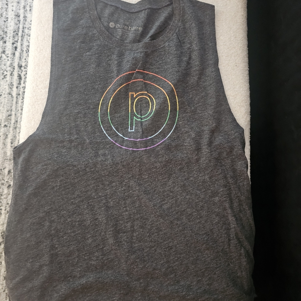 Pure Barre Charcoal Tank with Subtle Logo